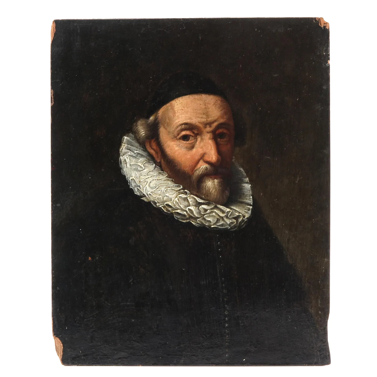 Old Master 16th, 17th Century Portrait Painting of a Nobleman on Primitive Wood