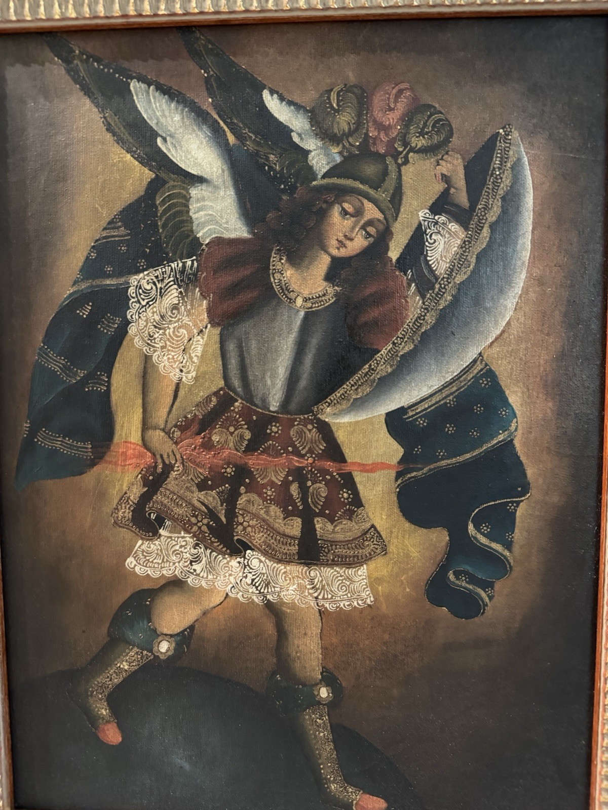 ‘Angel Arcabucero’ from the Cuzco School 20”x16”