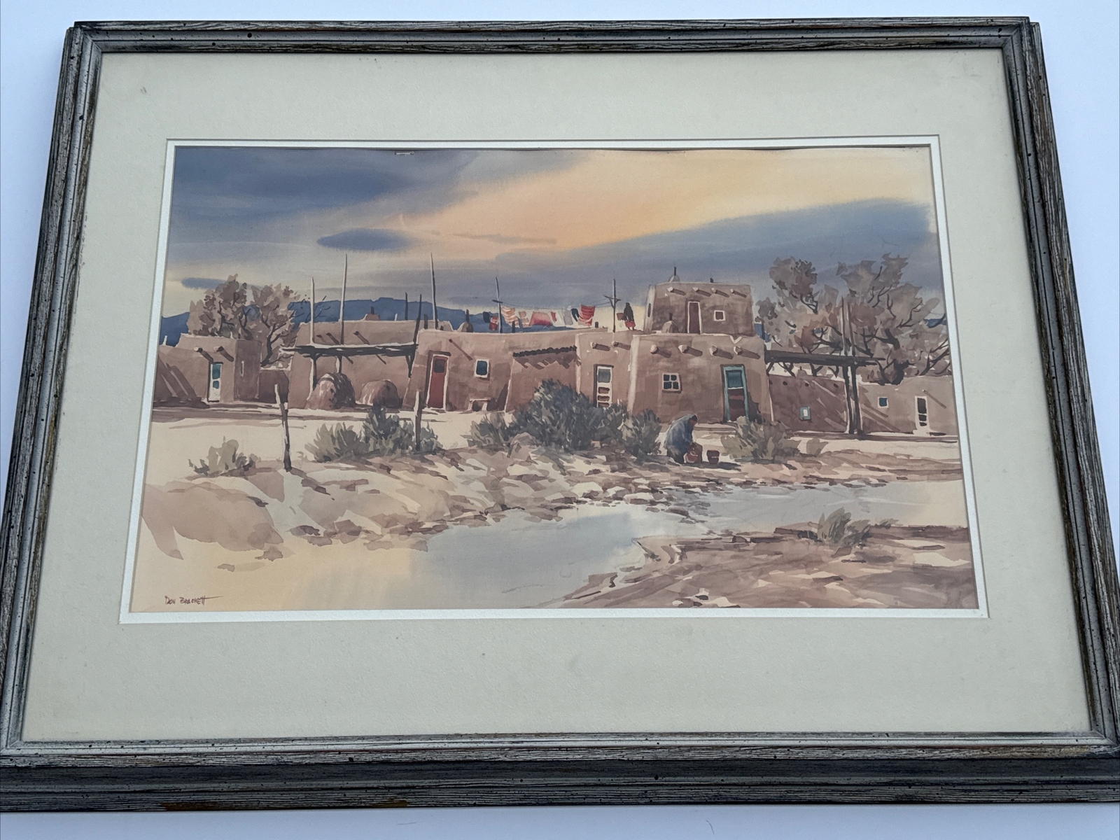 DON BRACKETT PAINTING NEW MEXICO NATIVE AMERICAN INDIAN LISTED FAMOUS EXHIBITED