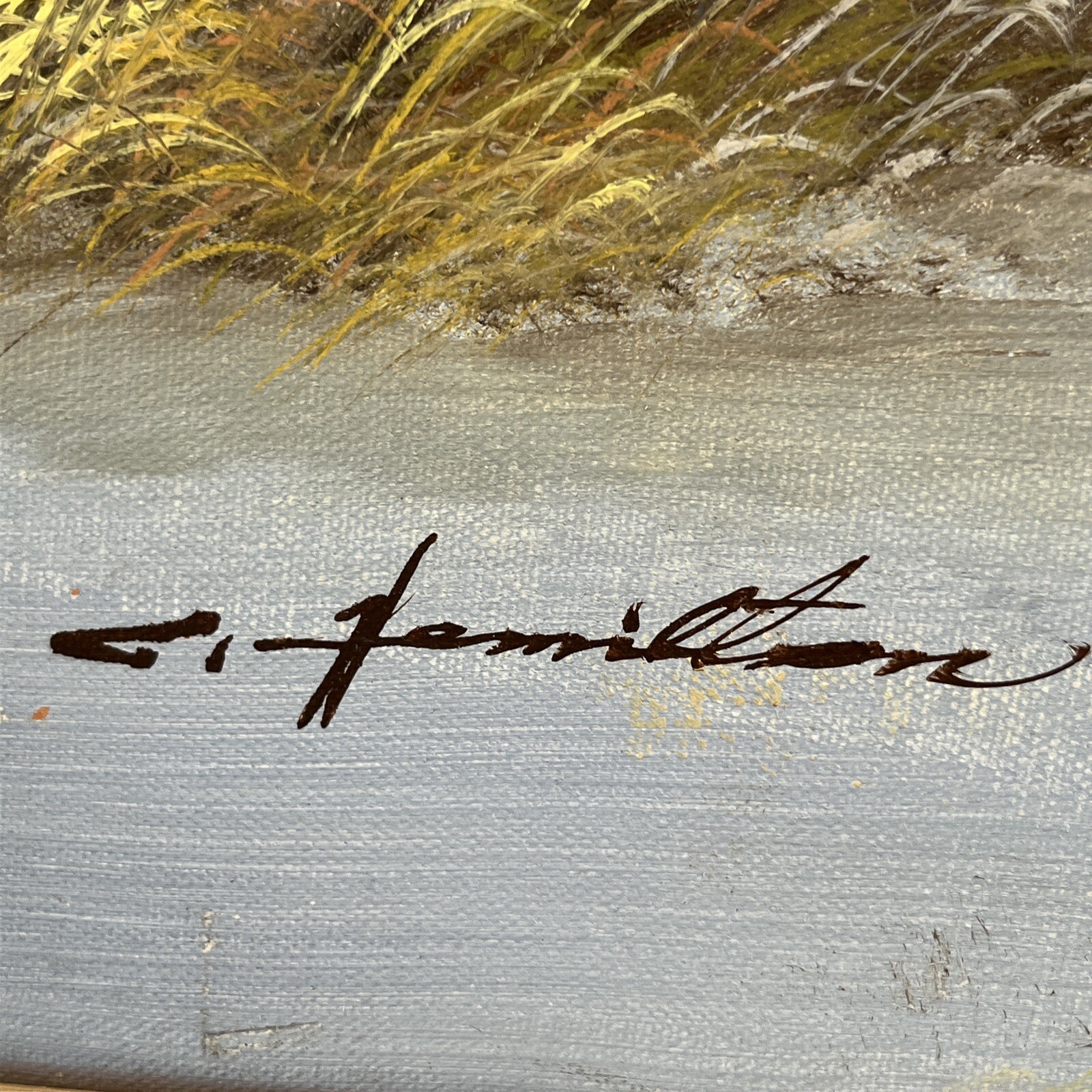 Large Florida Beach Scene, Sofa Painting 31” X 43”, Sea Gulls & Sand. & Signed!