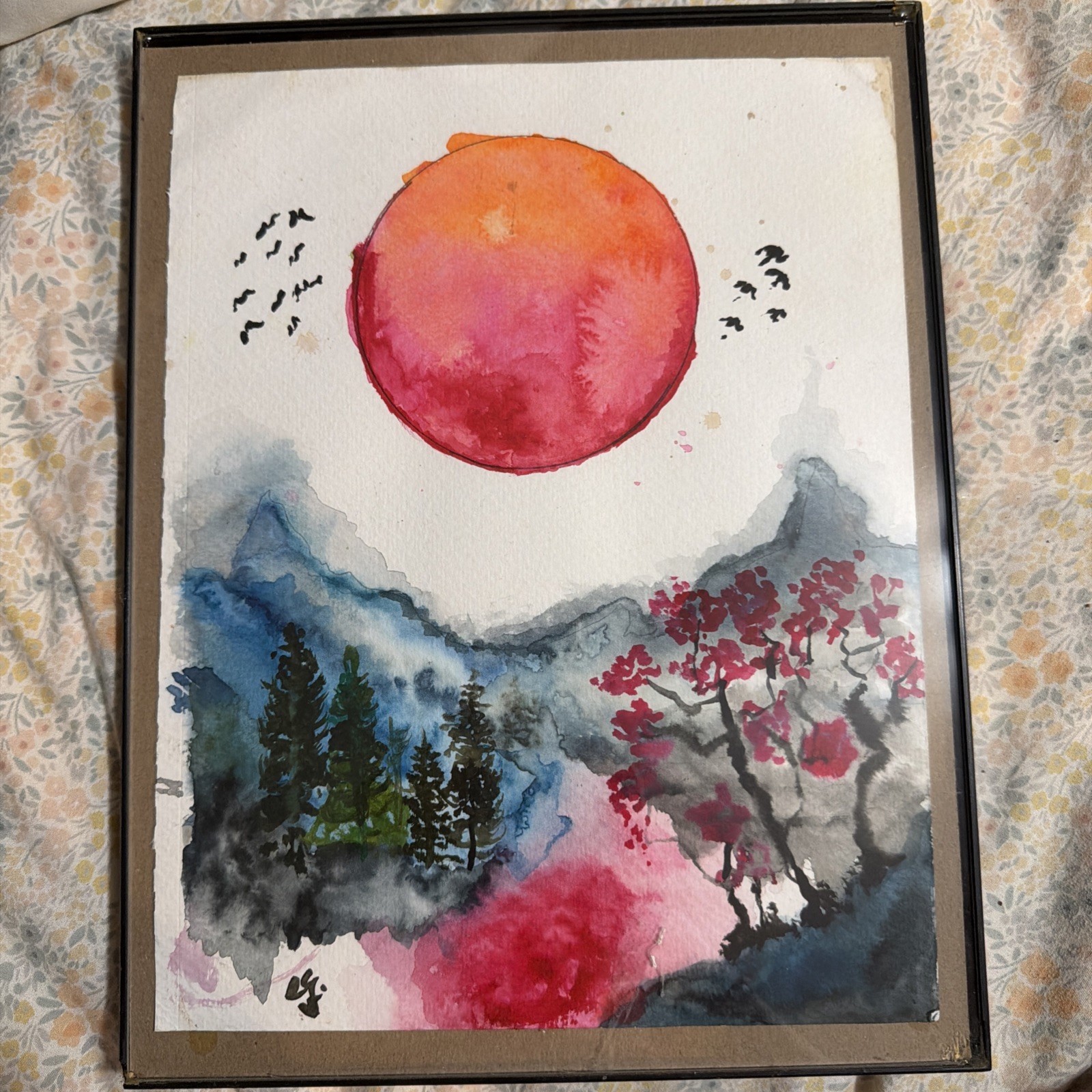 original paintings direct from artist “Cherry Furnace and Asian Pines