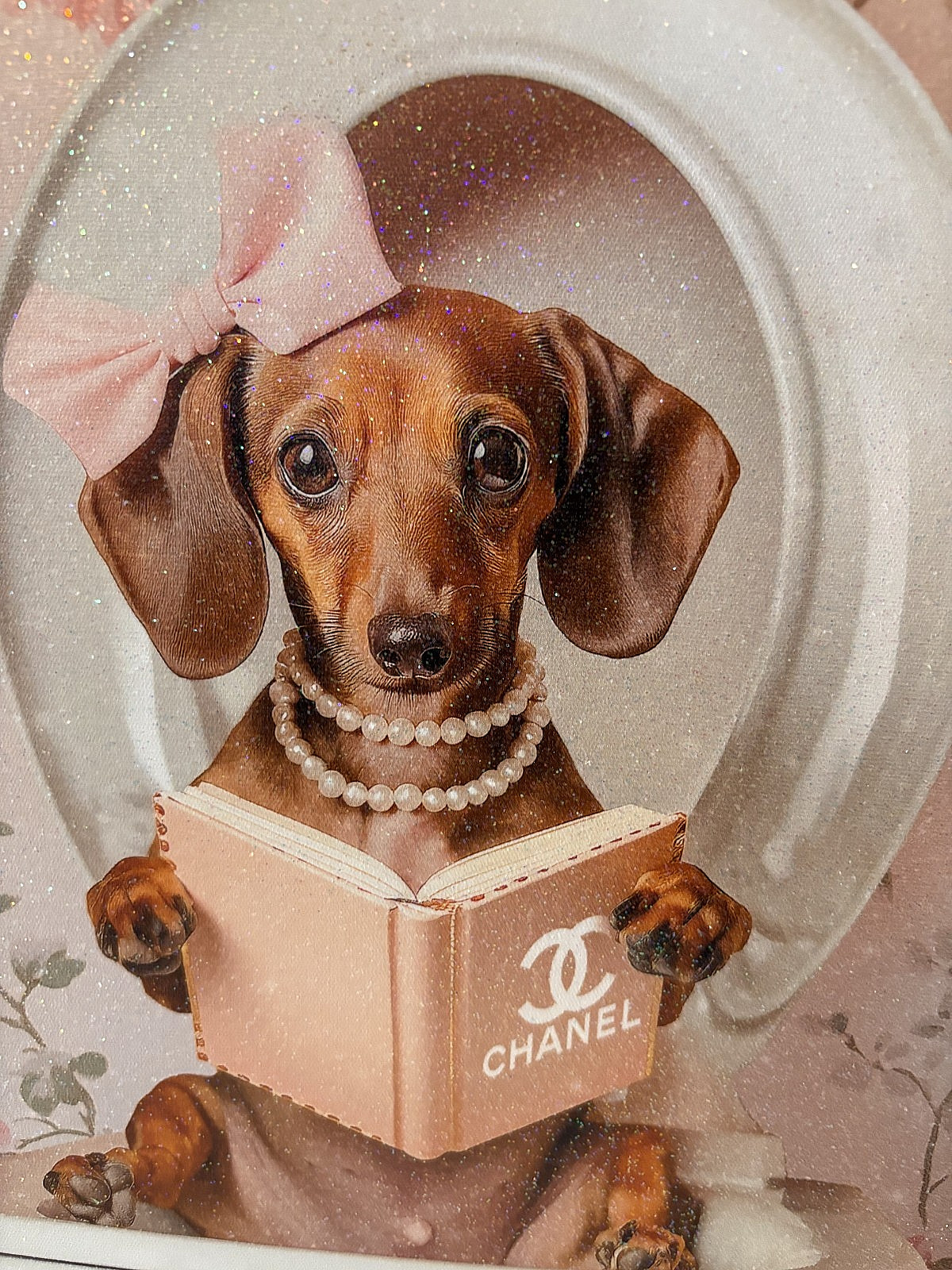 Dog Chanel Wall Art Decoré