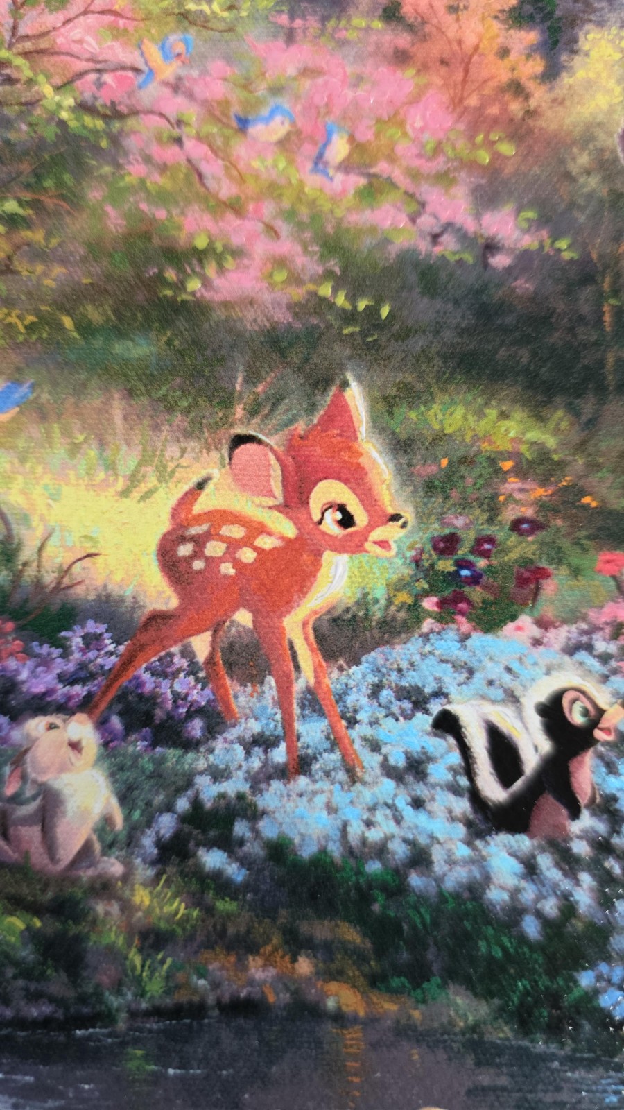 Thomas Kinkade ~ Bambi’s First Year 12×18 ~ S/N Oil on Canvas Limited Edition