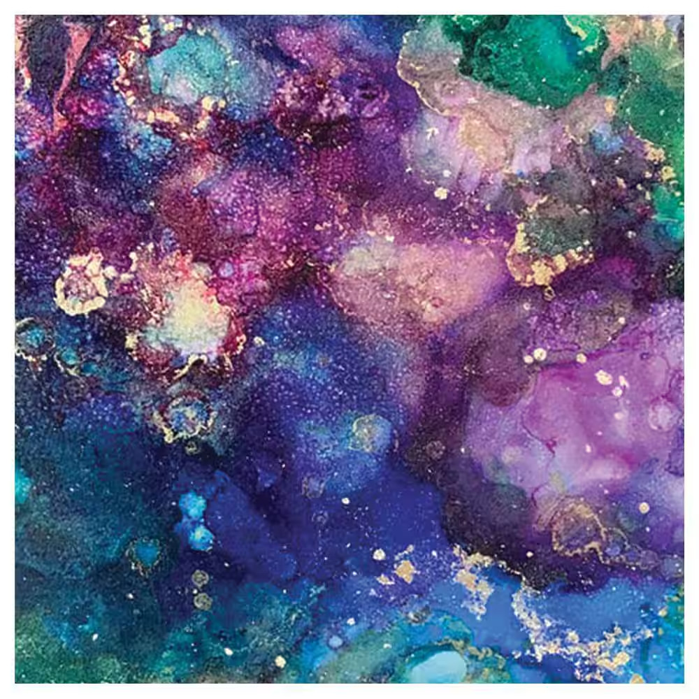 Alcohol Inks Design by Sarah Wahl 1-Piece Unframed Canvas Drawing Print Abstract
