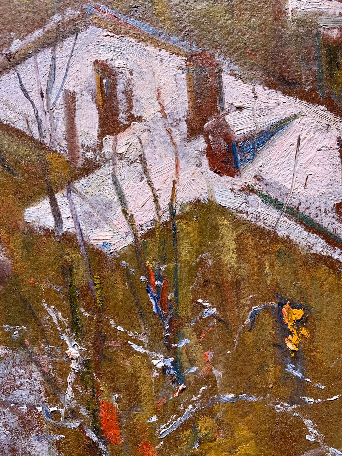 ALBIN GAVDZINSKY «Winter Evening» Original Painting, Oil on Board, Framed, COA