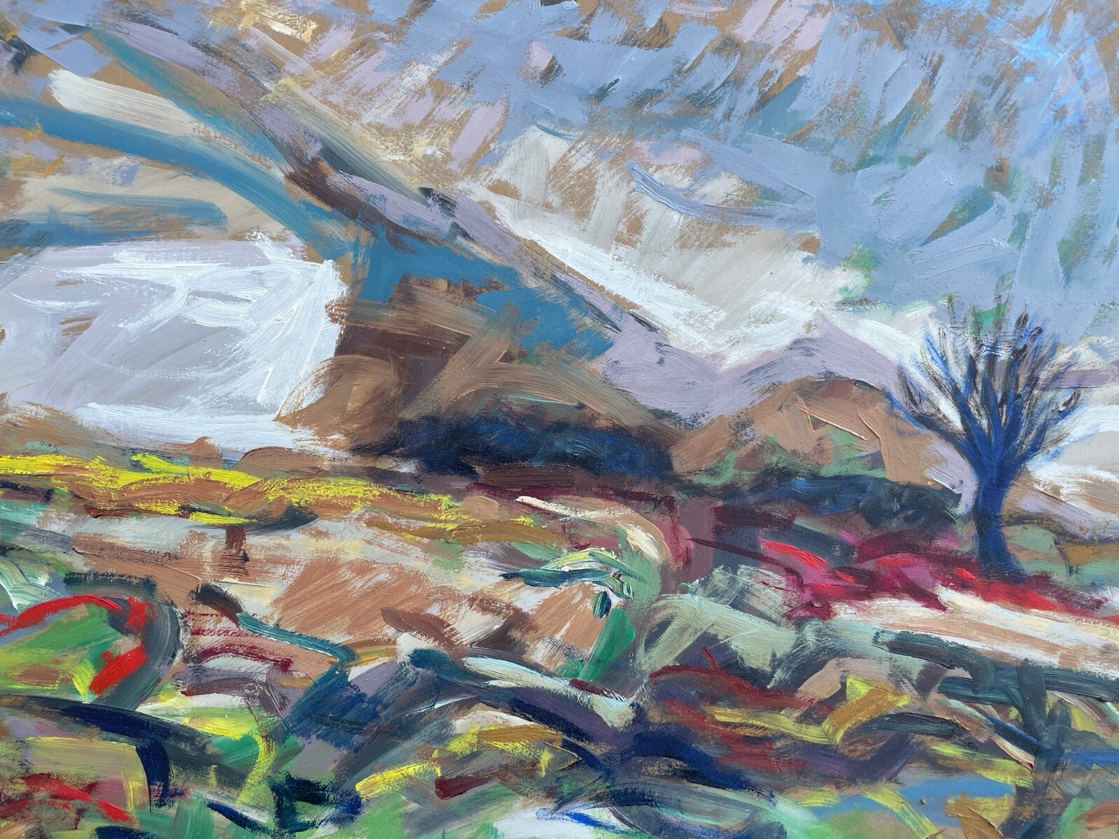 Gert Rasmussen Expressive Landscape Denmark 51x35cm