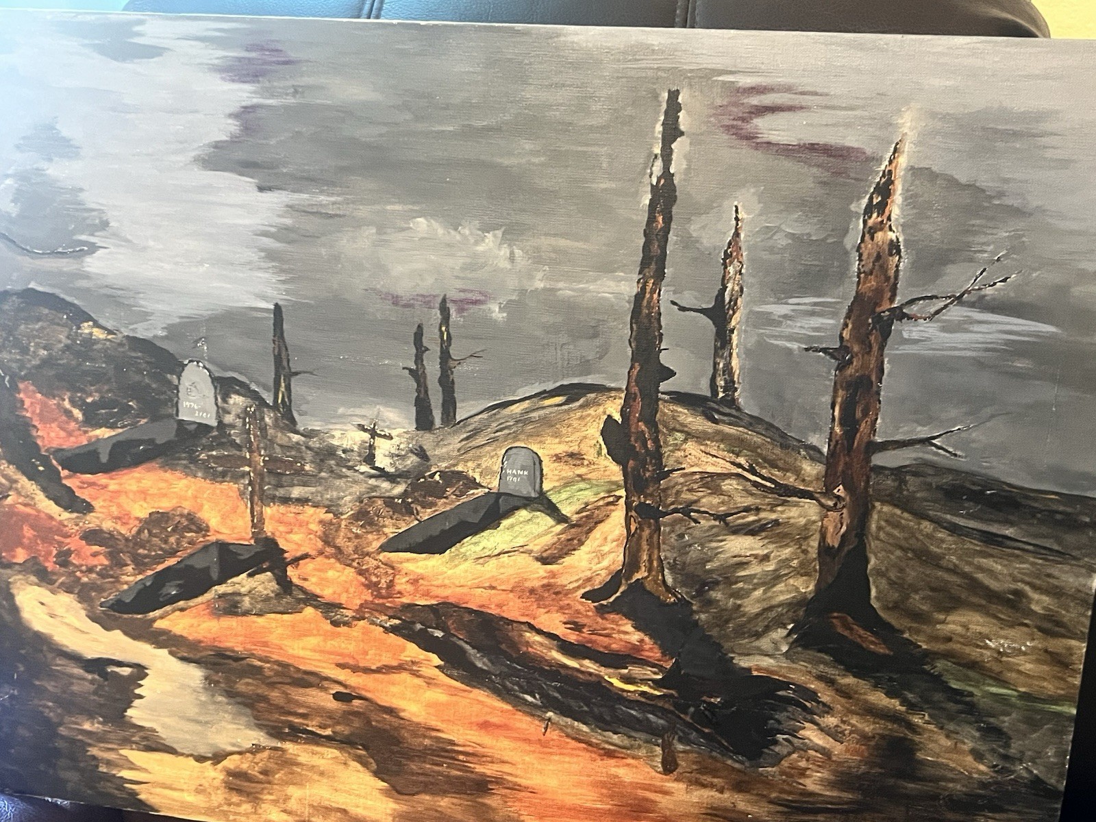 Oil Painting On Canvas Board War Torn 18 X 24 By Jeff Theis