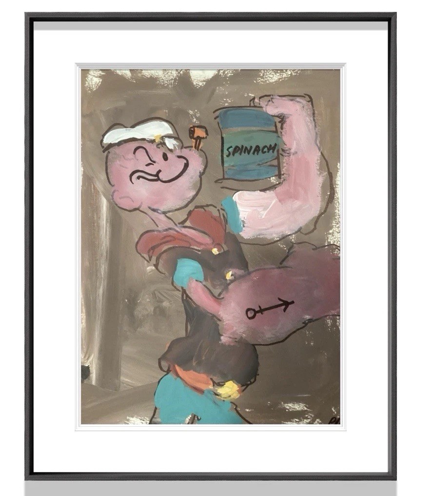 PDQ Artist Original Paintings Pop Art Cartoon Character Acrylic 9×12 Paper