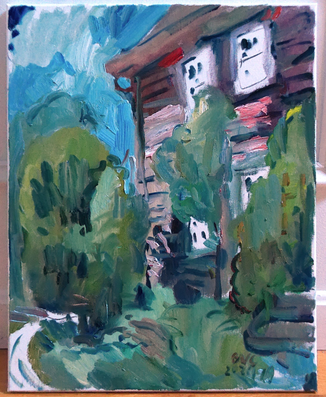 Surrealism Landscape Plein Air Oil Painting 16″x20″ Canvas Original Signed