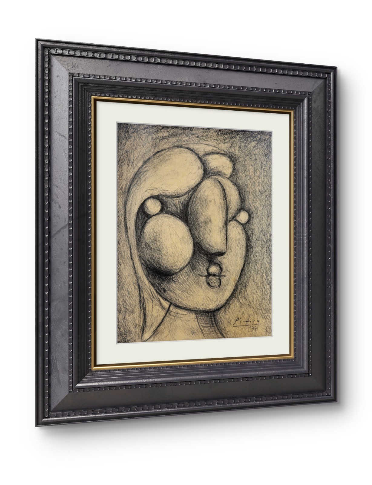 Pablo Picasso Pencil Drawing On Original Paper Cubism No Usa Taxes Portrait