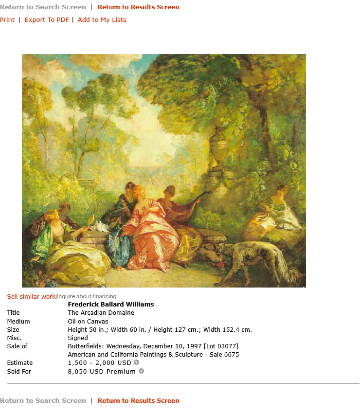 «Forest Clearing» Landscape Att. to Frederick Ballard Williams