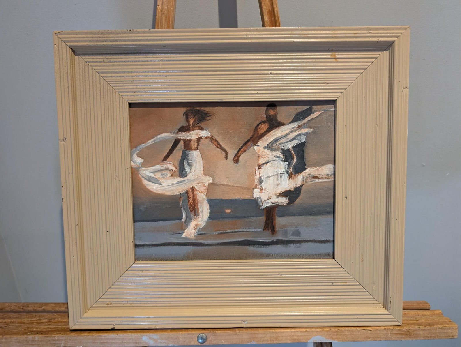 Robert Dale Williams «Dawn», Oil On Canvas Framed 8×10 Painted 2018 Estate Sale