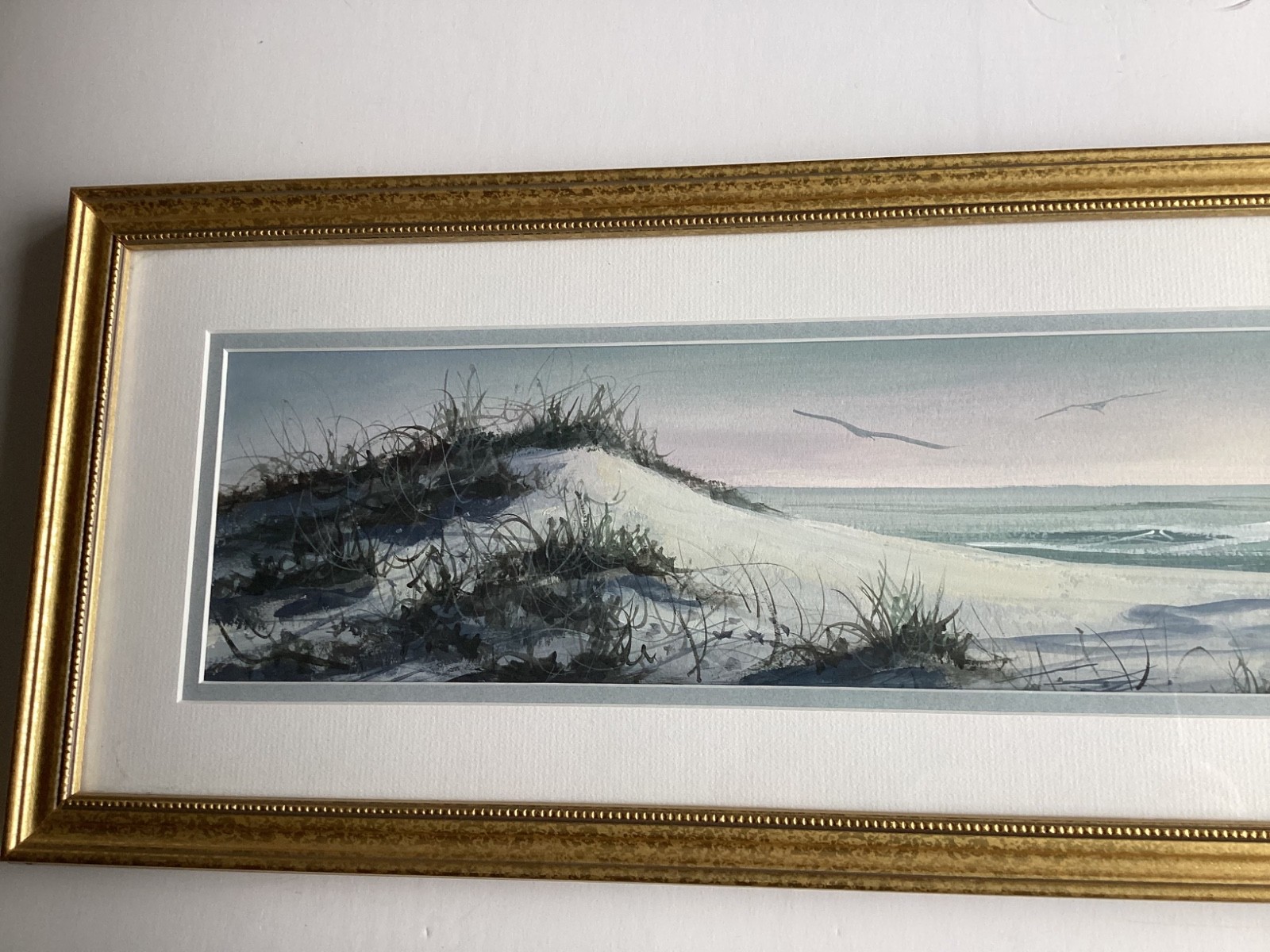 Gerald Robillard Rhode Island Artist Long Ocean View Watercolor