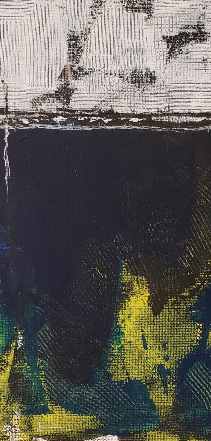 No.564 Original Abstract Modern Minimal Textured Painting By K.A.Davis
