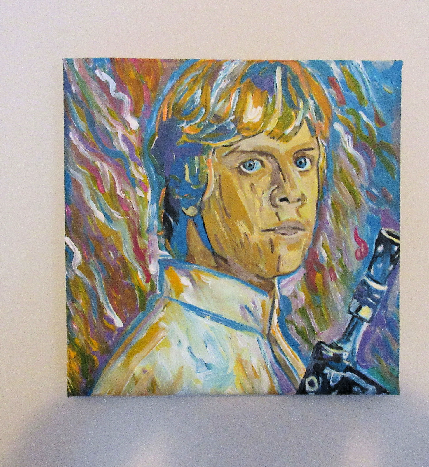 Star Wars Luke Skywalker SCI Fi Original Pop Graffiti Spray Paint Art 10″ x » 10