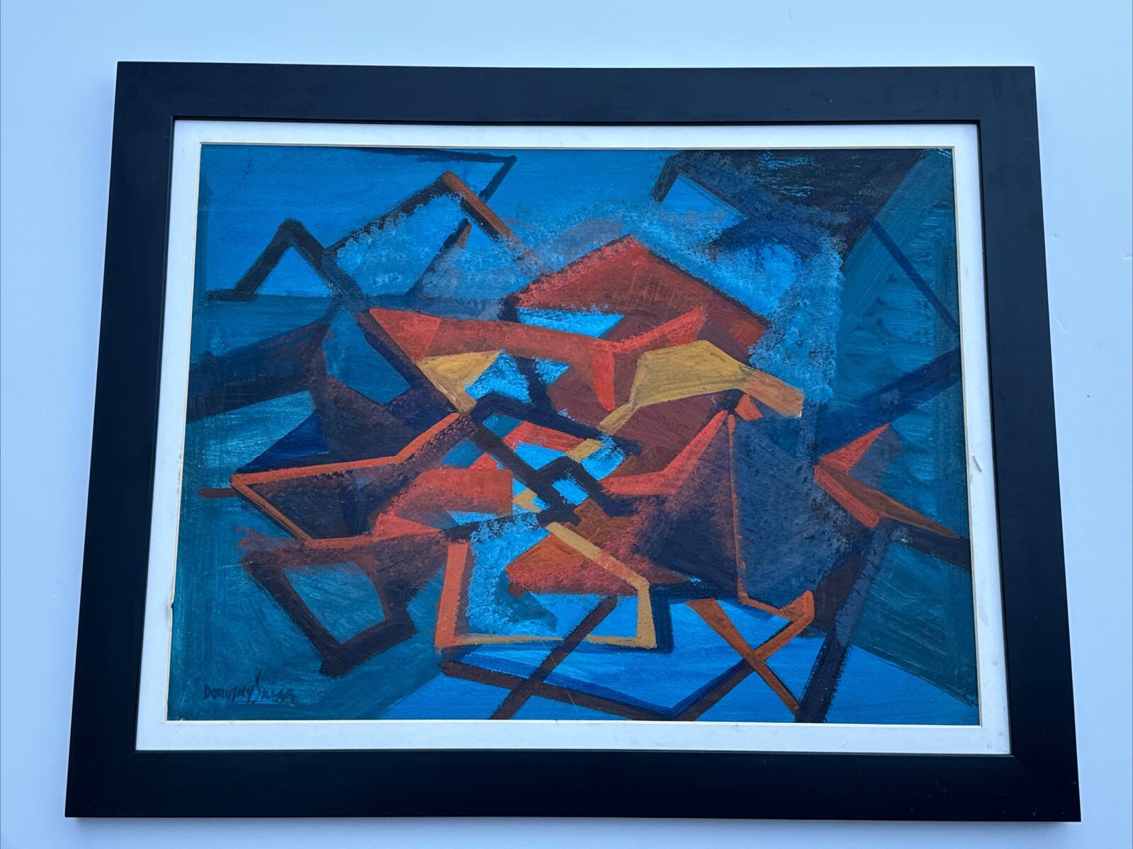 DOROTHY SKLAR PAINTING ABSTRACT EXPRESSIONISM GEOMETRIC MID CENTURY CUBISM 1950