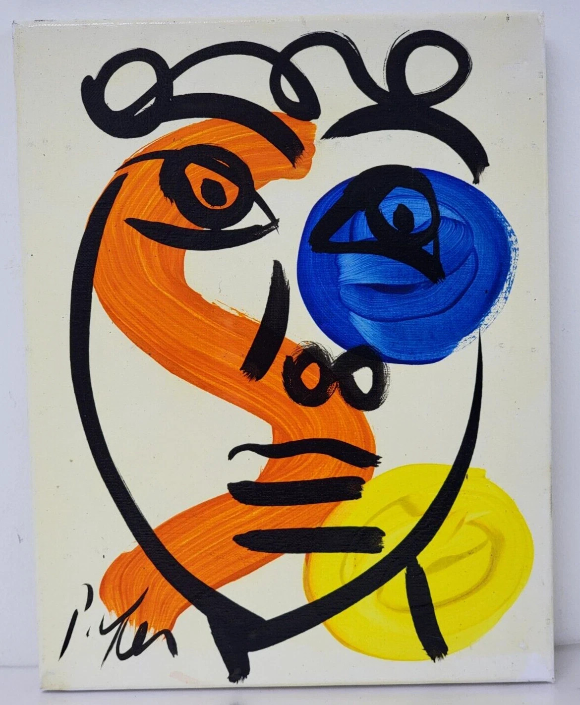 Peter Robert Keil Acrylic Painting Abstract Canvas 14″ x 11″ (Excellent)