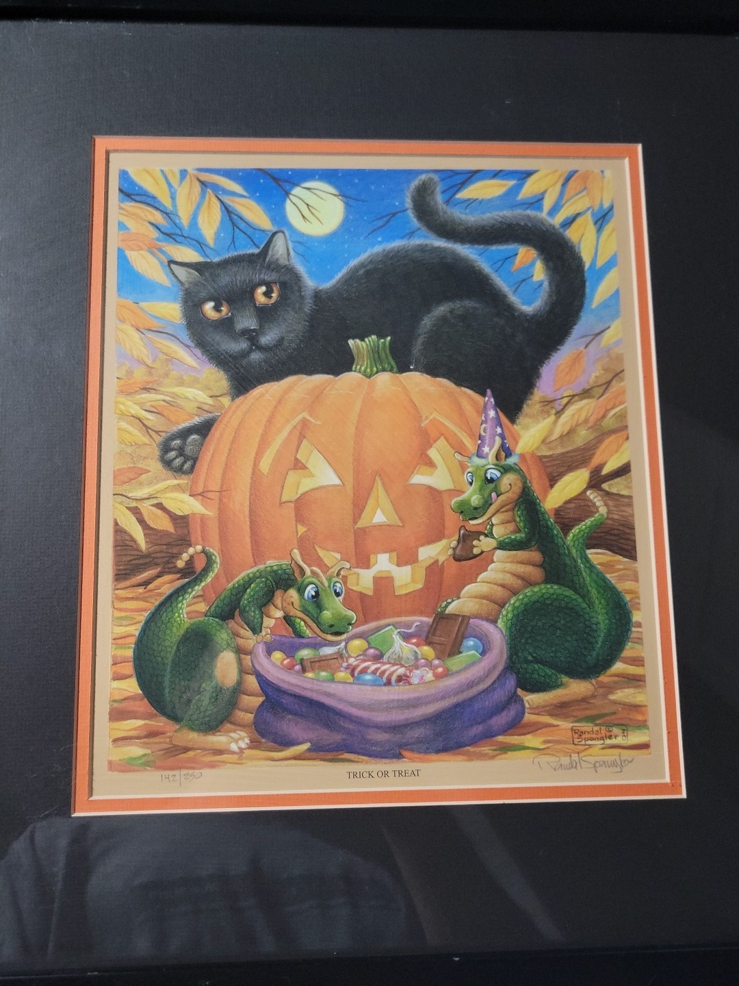 Randall Spangler Signed «Trick Or Treat» Halloween Limited Edition Print