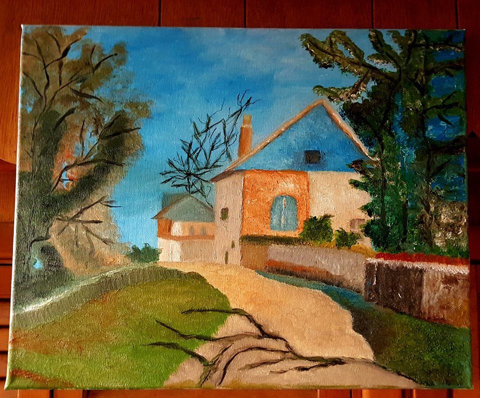 Original-One of Kind-Oil/Canvas Painting-«French Country»-Signed-COA-Listed Art