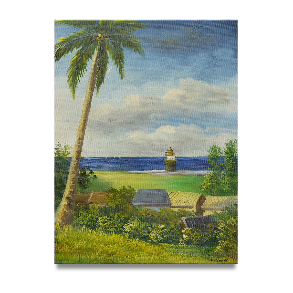 NY Art – Florida Beachfront Landscape 12×16 Original Oil Painting on Canvas!