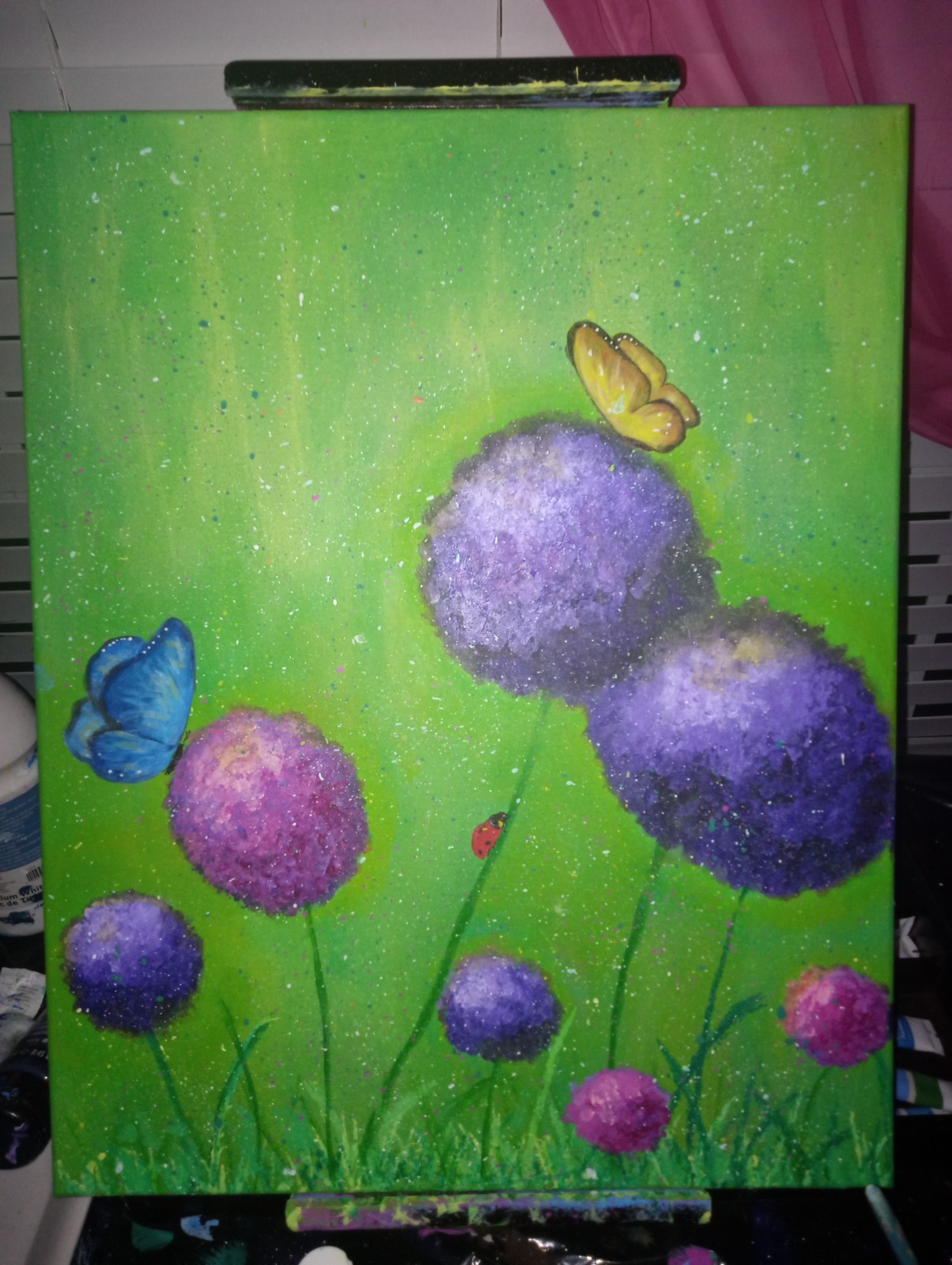Pom Pom Wow! Whimsical Painting By JazzyBlue