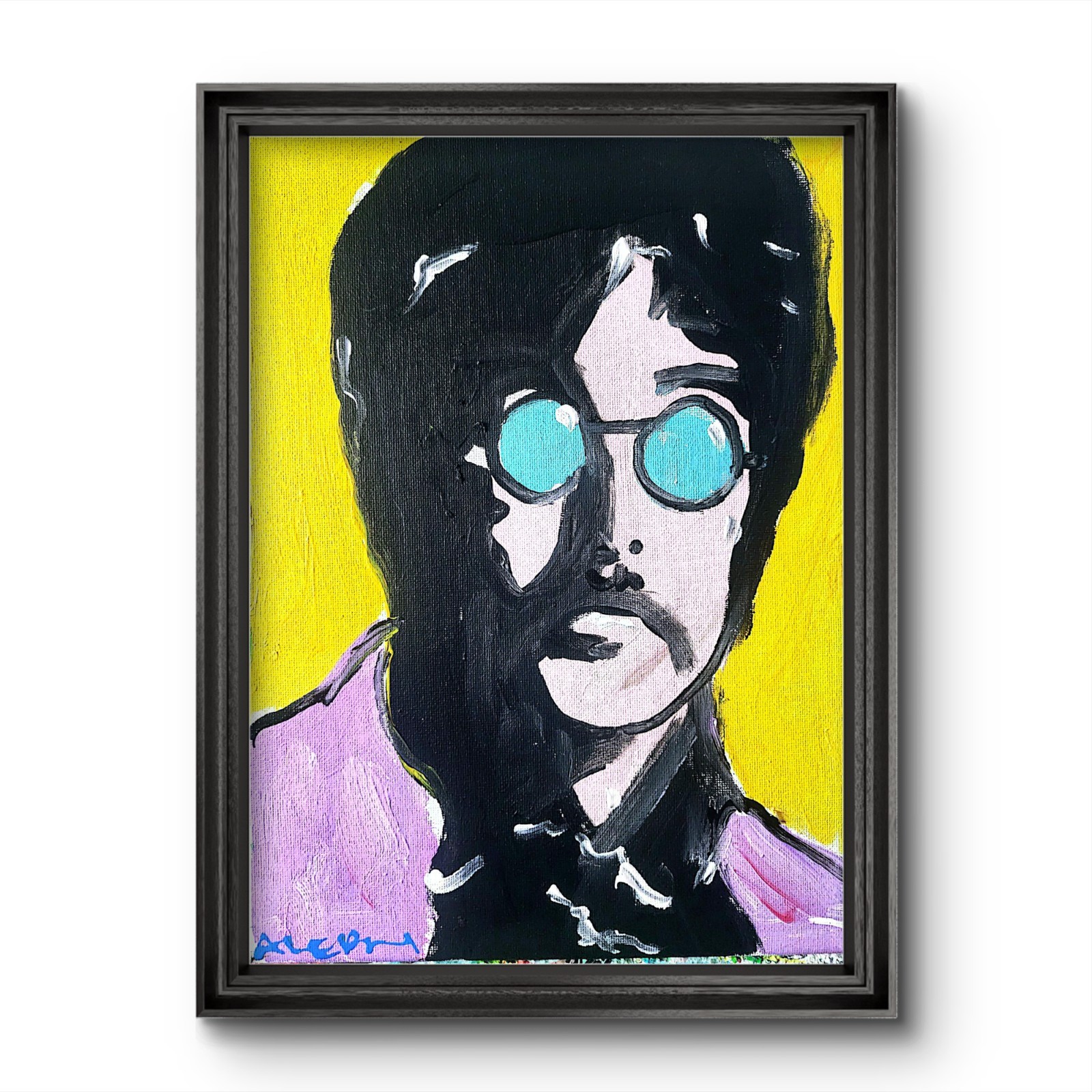 Aleph Original Pop Art 9×12 The Beatles Painting Acrylic Canvas Home Decor