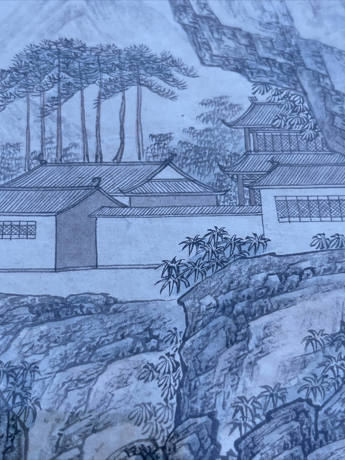 ANTIQUE FINE OLD CHINESE LANDSCAPE PAINTING SCHOLAR MASTER 18TH TO 19TH CENTURY