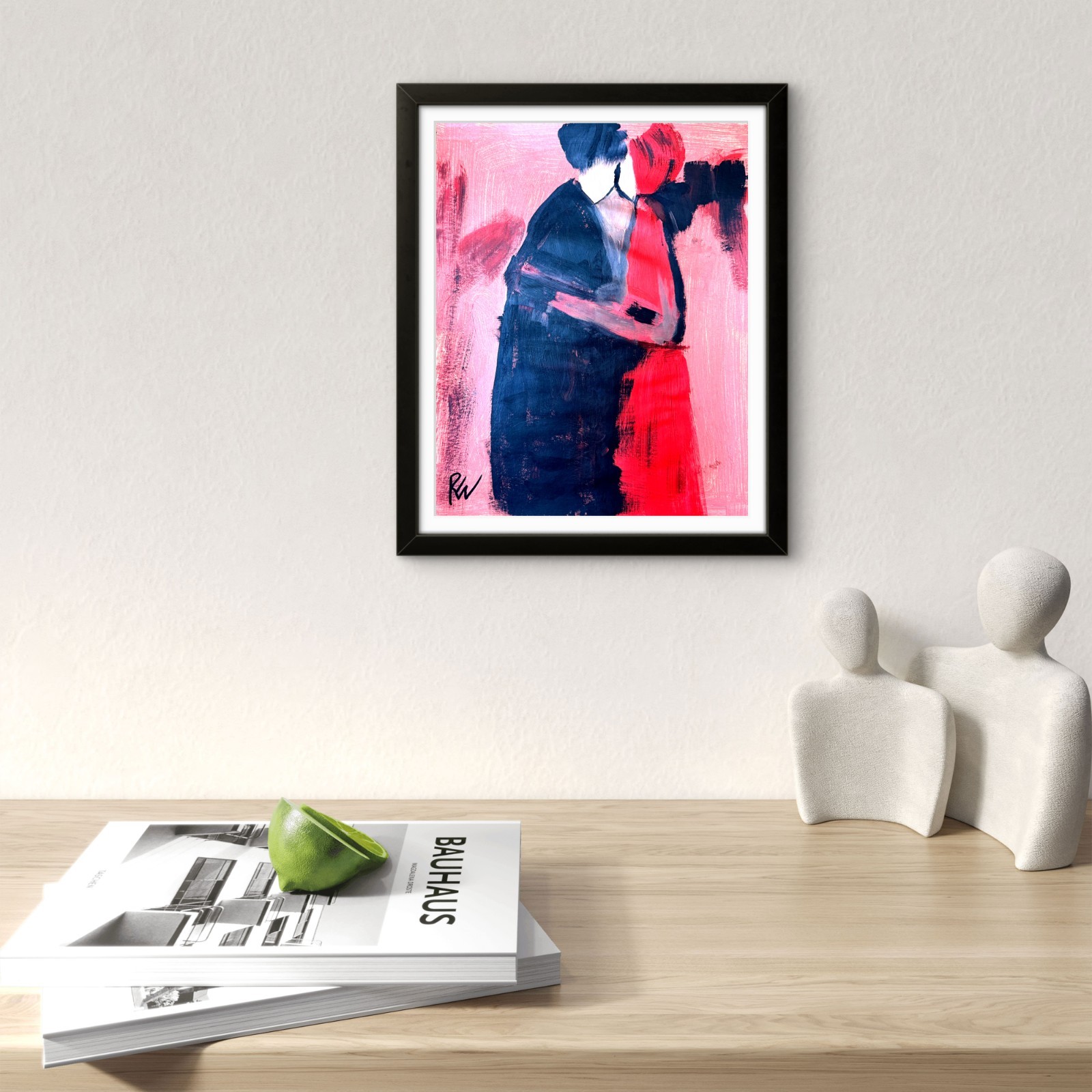 Original 11×14 Expressionist Hand Painted Signed Acrylic Paper Art Whisper in Pi