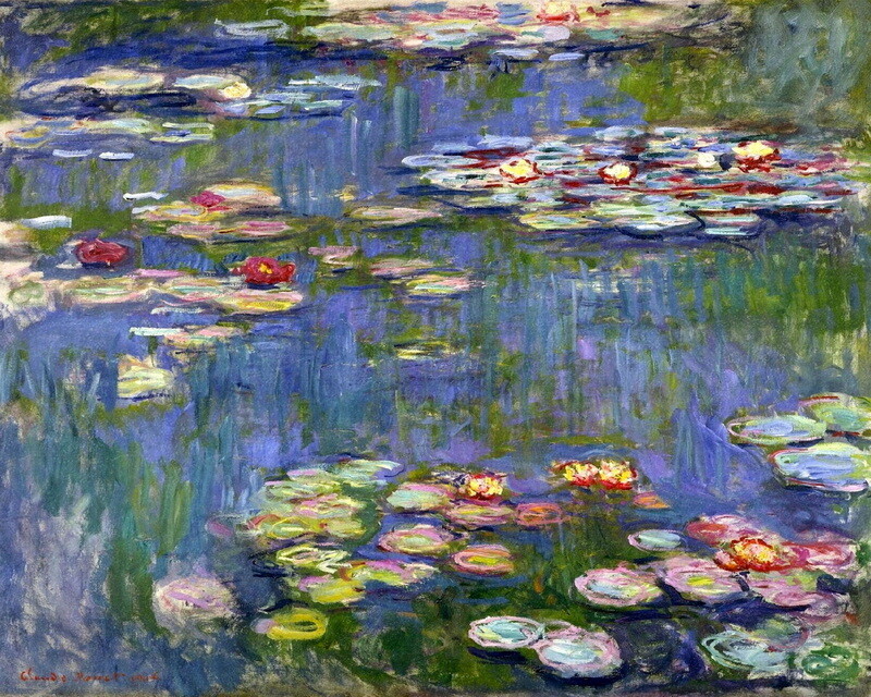 Waterlillies by Claude Monet oil painting Giclee Art Printed on canvas 16″X20″