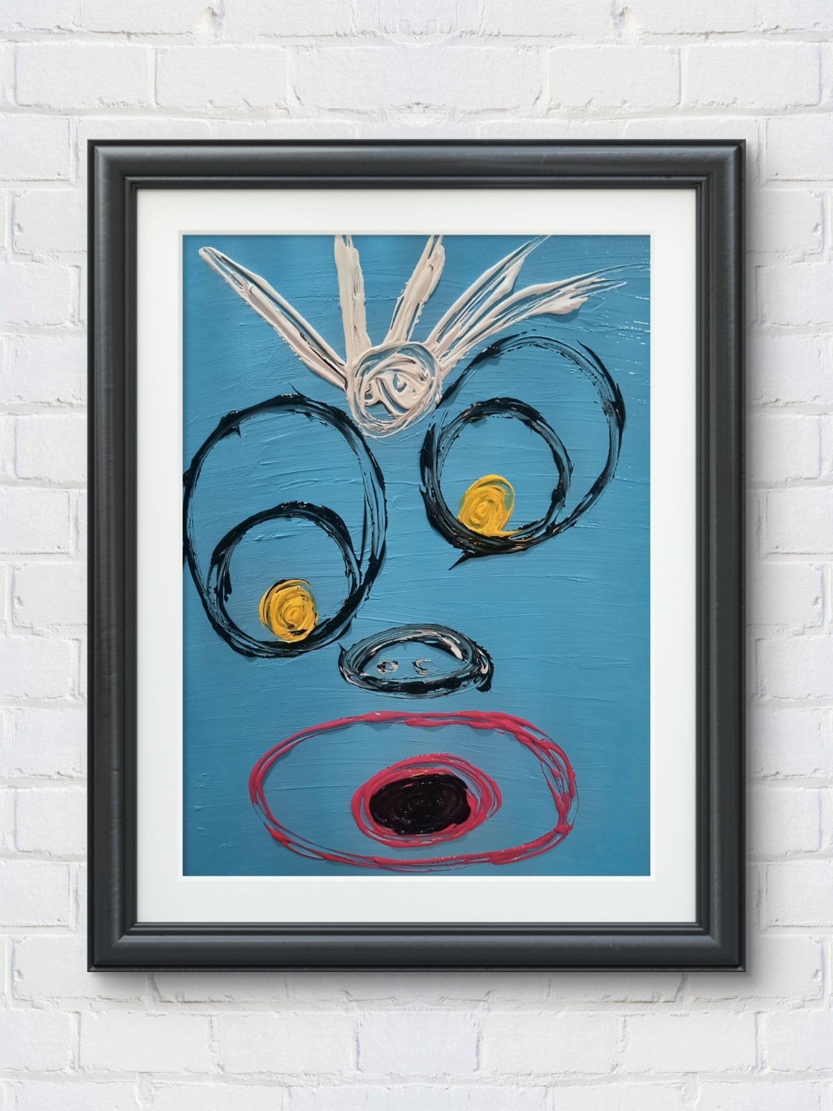Trey Coppland, Mr. Chill Abstract Portrait Acrylic Painting, 24×30 in2026,signed
