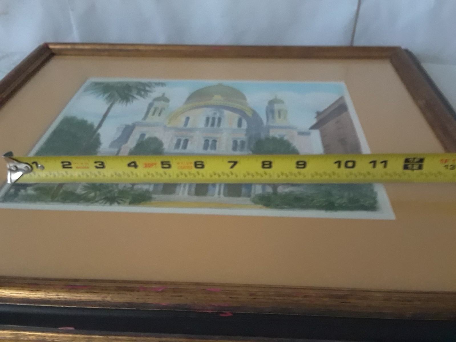 Antique Sziklay Bela a Colored Etching St. Vicent Aosia Italy Signed and Framed