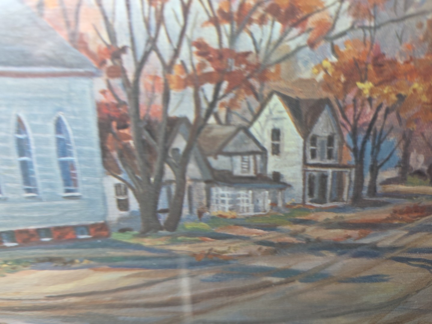 VTG Signed Evelyn Steinkuhl New Jerusalem Church Eberfield IN Litho Painting Art