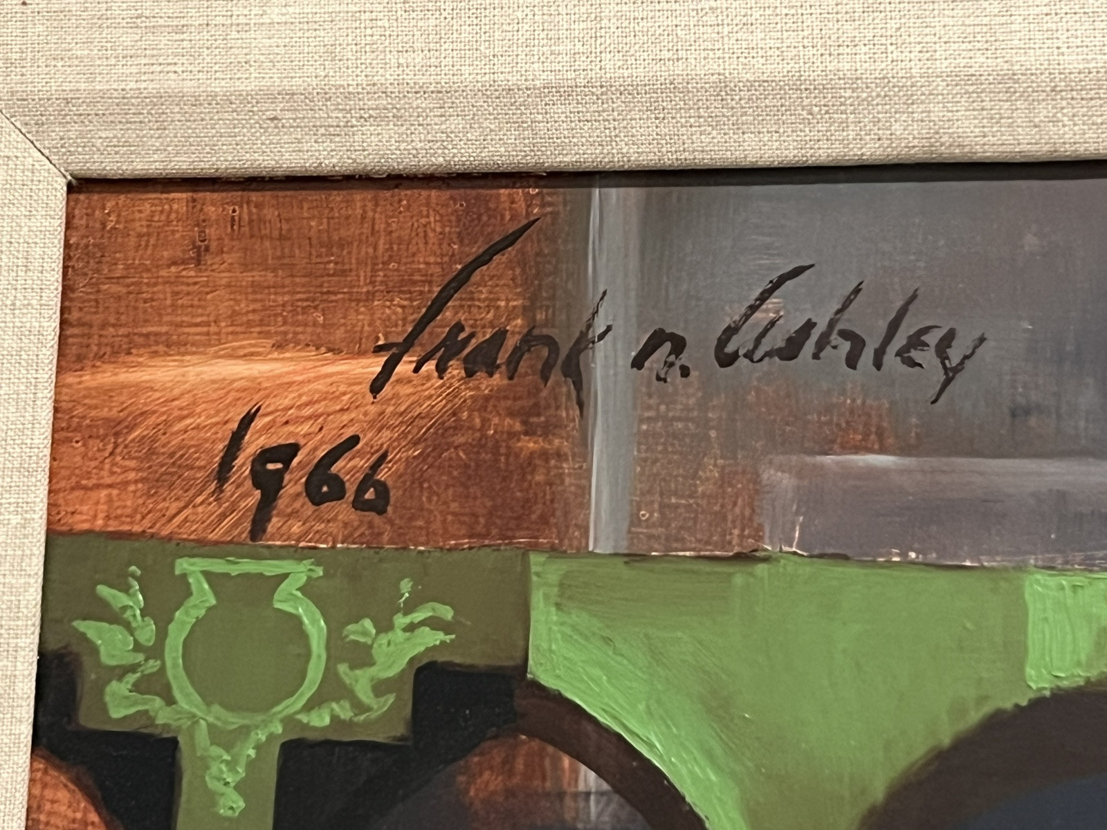 Frank Ashley Original Painting “Brass Section” 1966 -28×22” Framed