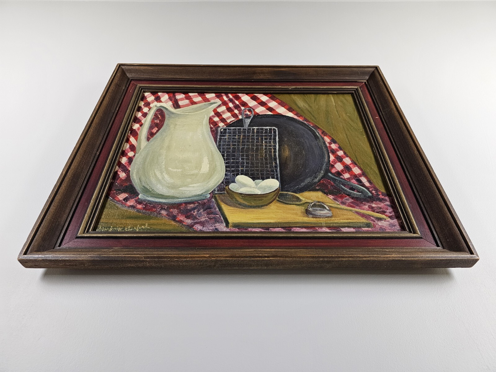 Vintage Original Signed Marjorie Rutherford Oil Painting 24.75×20.75 Framed Art