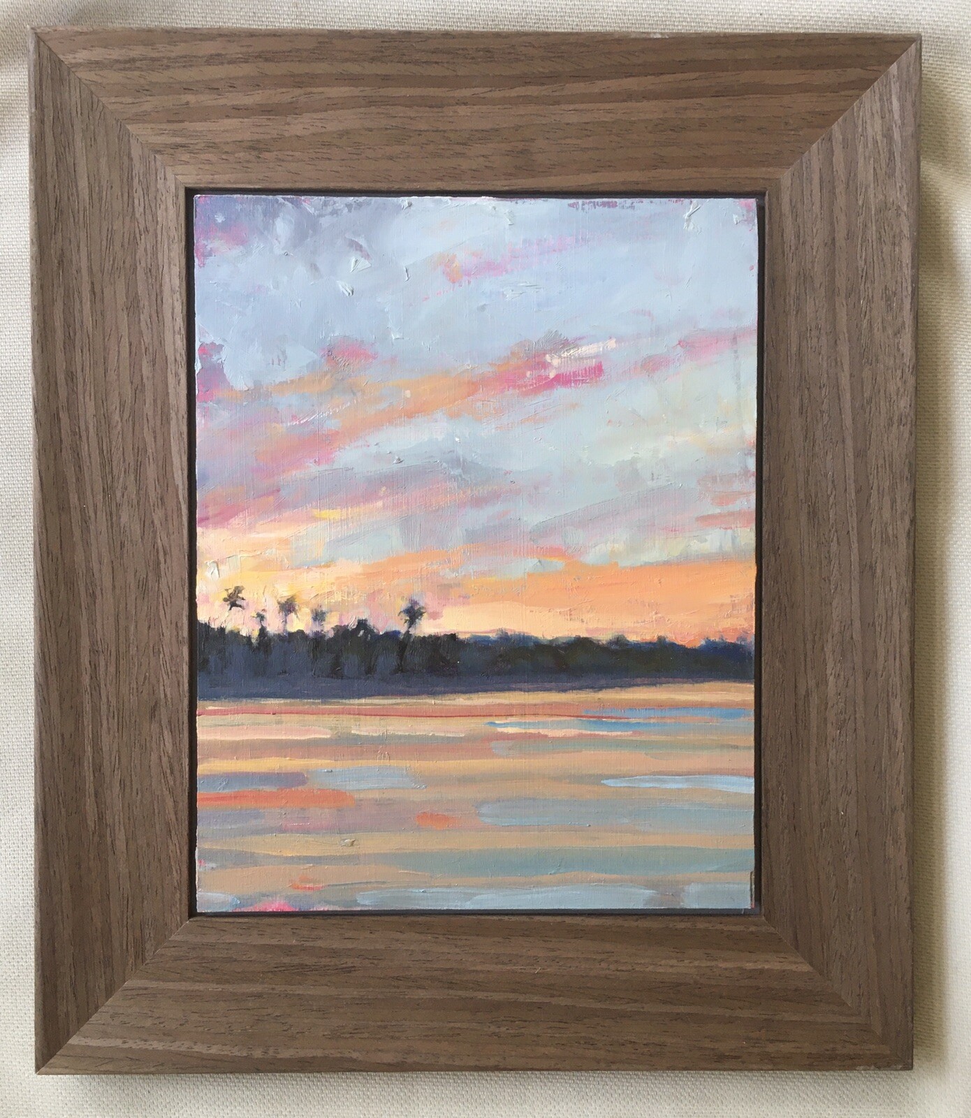 “Florida Sunset” original oil painting Jensen Beach Treasure Coast 8”x 10”
