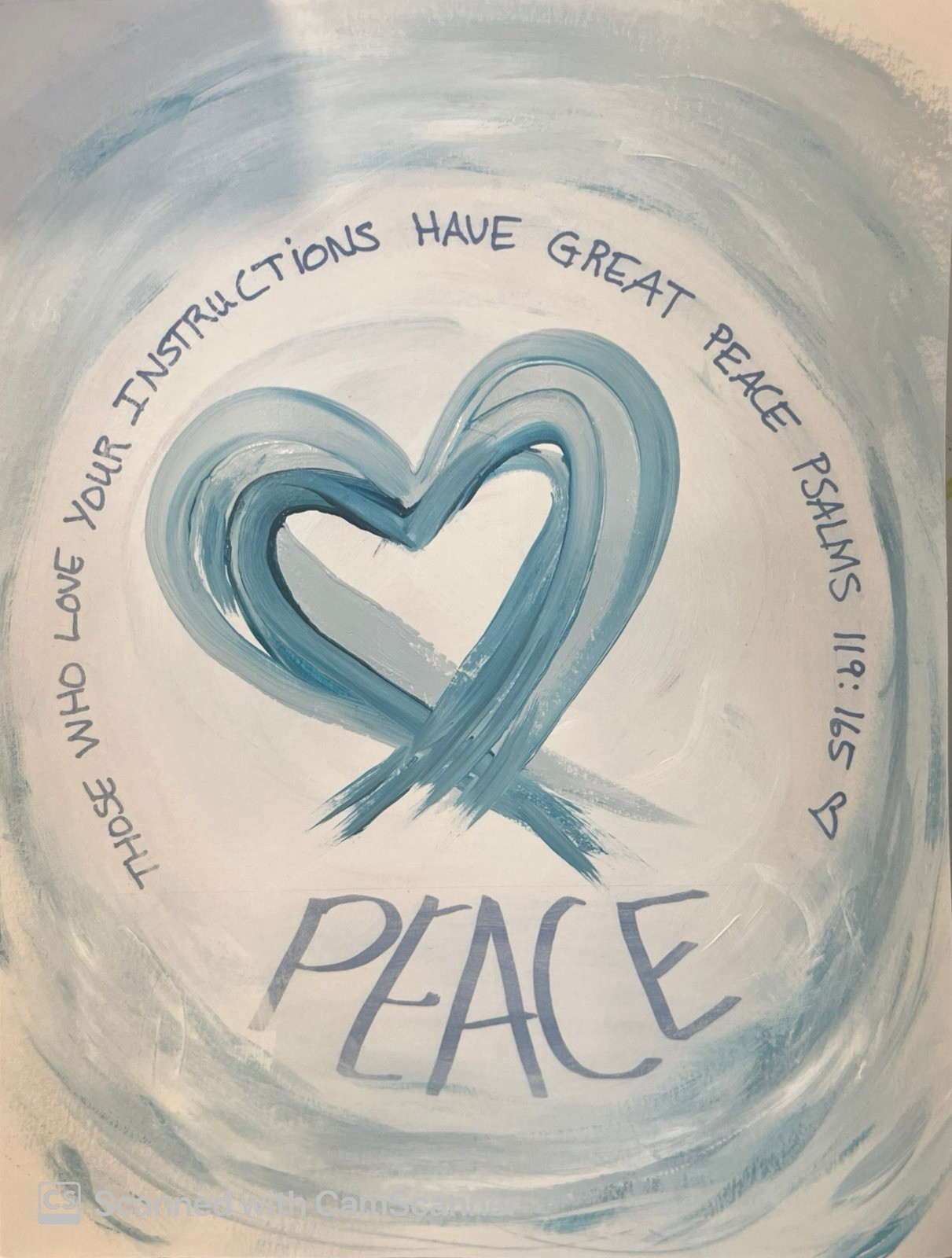 BLESSED#1006 Peace Art 11×14 Paper Gift Original Modern Abstract Expressionism