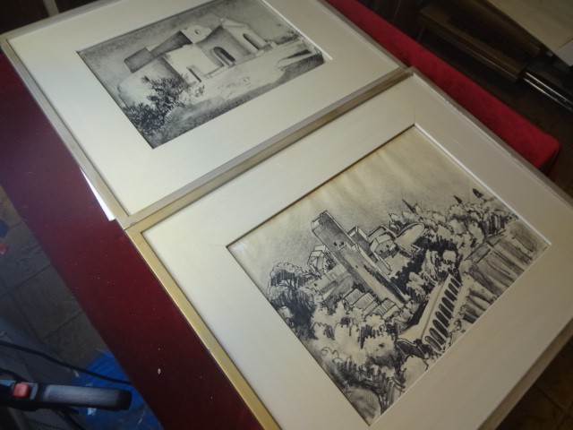 ALBERT BYRON OLSON…..1885-1940….COLORADO…….2 PENCIL DRAWINGS