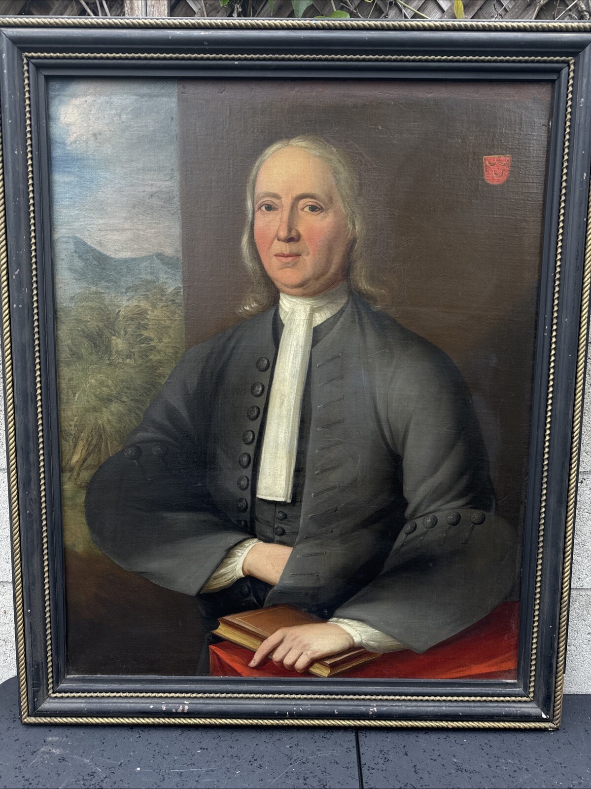 Amazing 18th C Portrait Of Gentleman By Louis Leonard Hubner museum Providence