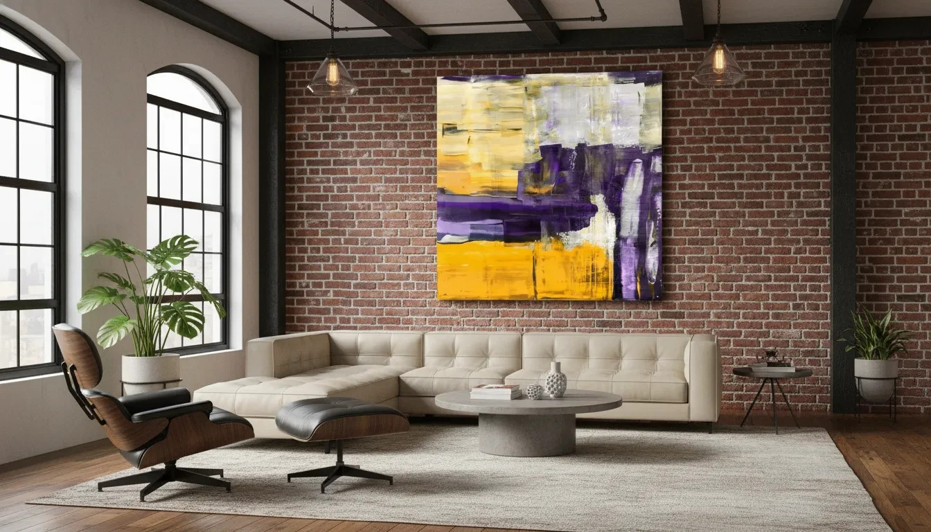 Abstract Expressionism Vintage 150x150cm Arcyl Glass Pop Art / XXL Pictures / Modern