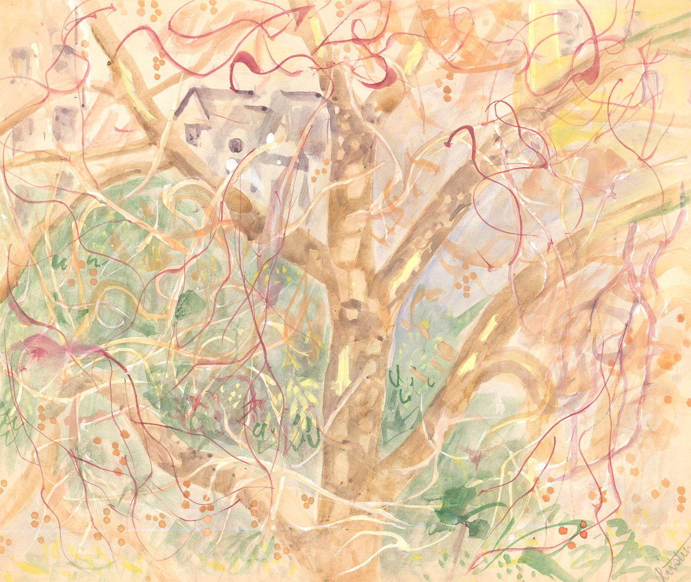 Austin Taylor (1908-1992) – Mid 20th Century Gouache, Tangled Trees