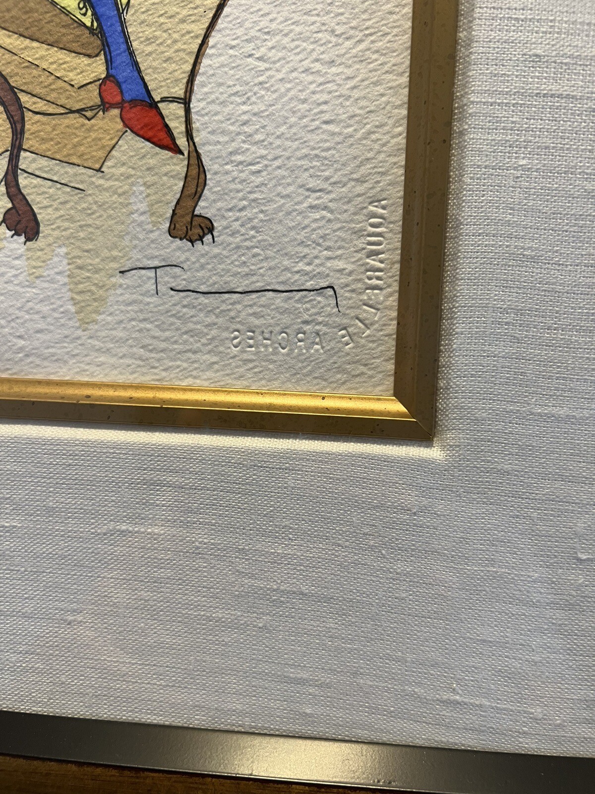 Itzchak Tarkay Original Painting, Hand Signed «Morning Break»