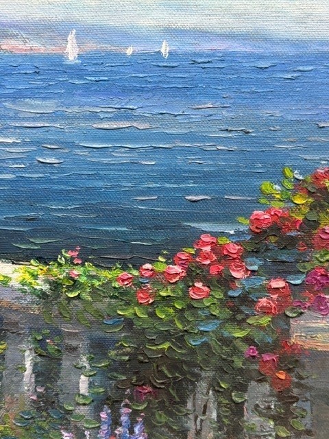Ghambaro «View From the Garden» Hand Signed Original Oil Impressionist Art