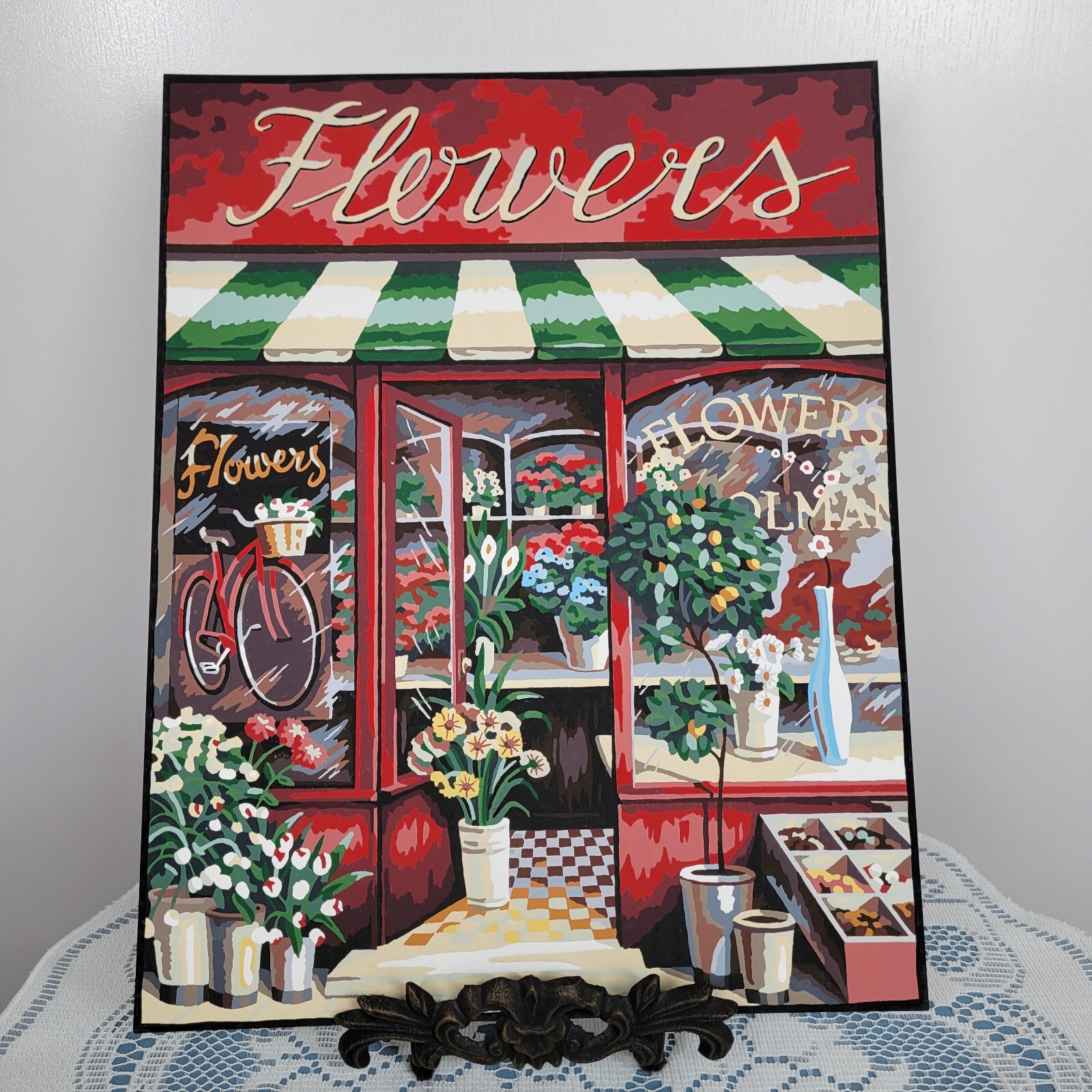 The Flower Shop Advanced Paint By Number 11×14 Finished Acrylic Painting