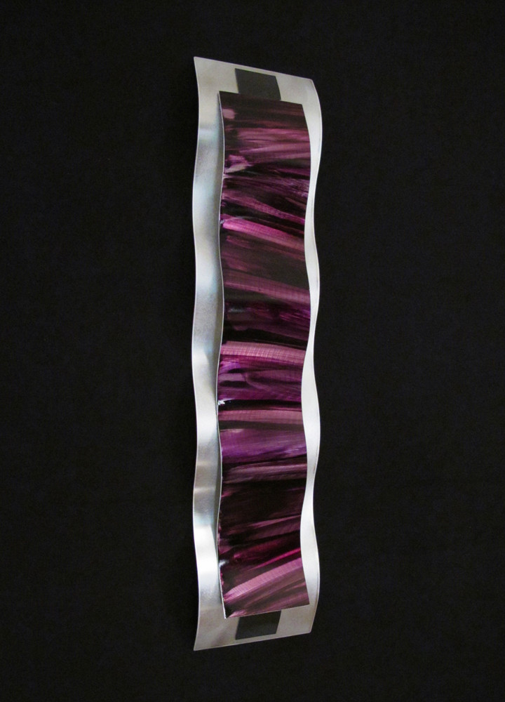 Purple Metal Wall Sculpture Modern Abstract Art Contemporary Painting Home Decor