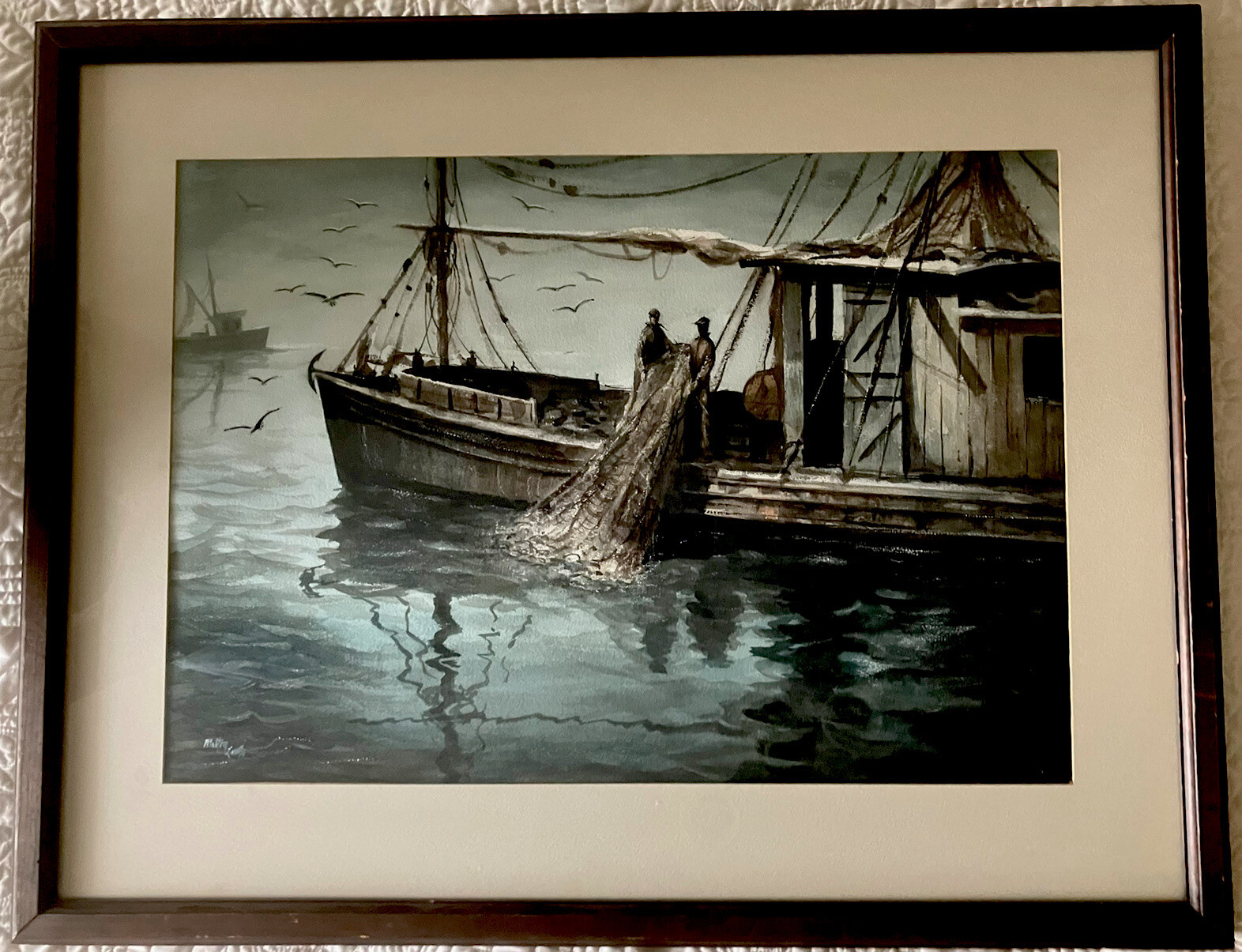 Milton Lewis an Original Watercolor Painting by the Artist. 29 1/2”x37 1/2”frame