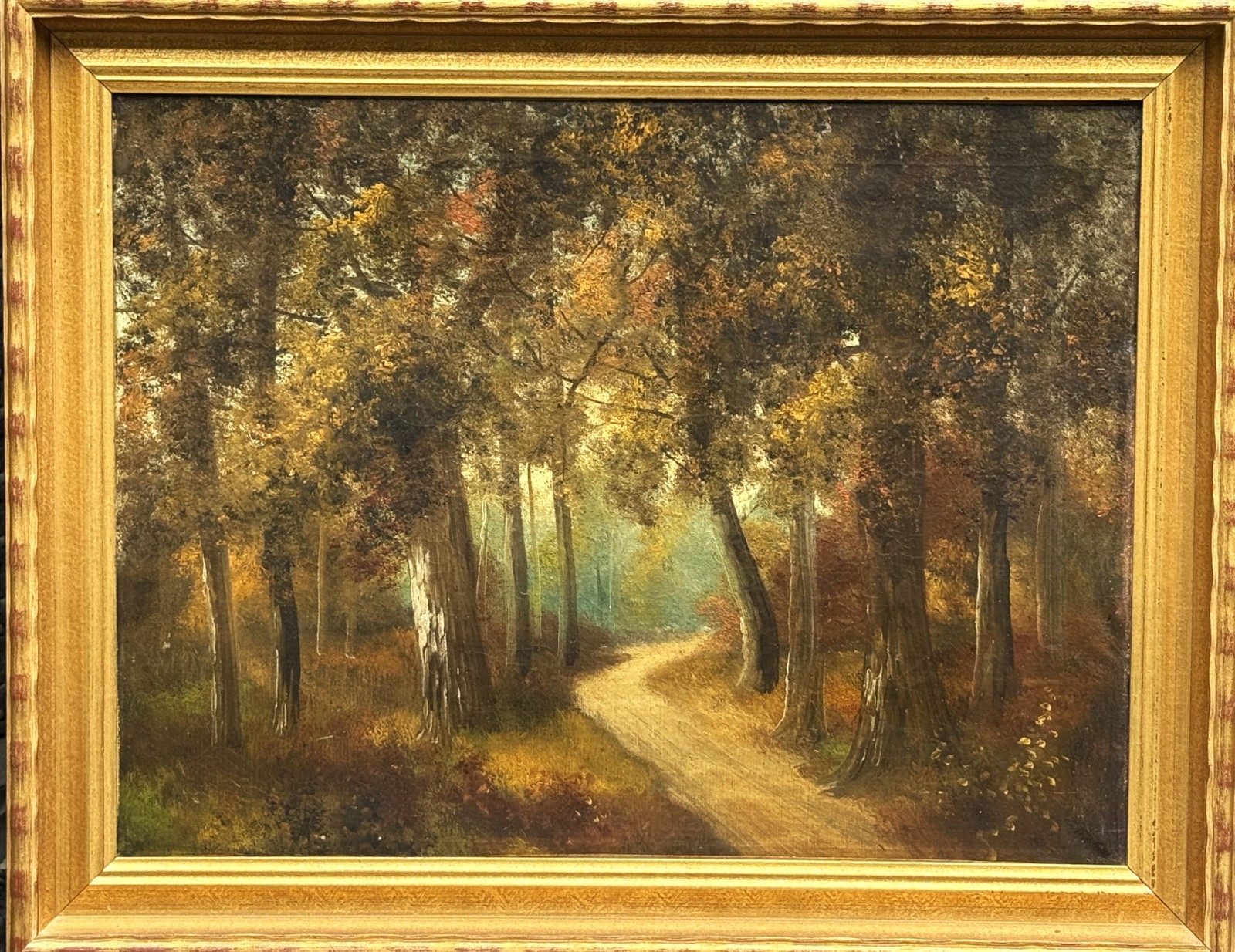 ANTQ Early 20th C Original Continental School O/C Wooded Landscape, Signed (?)!