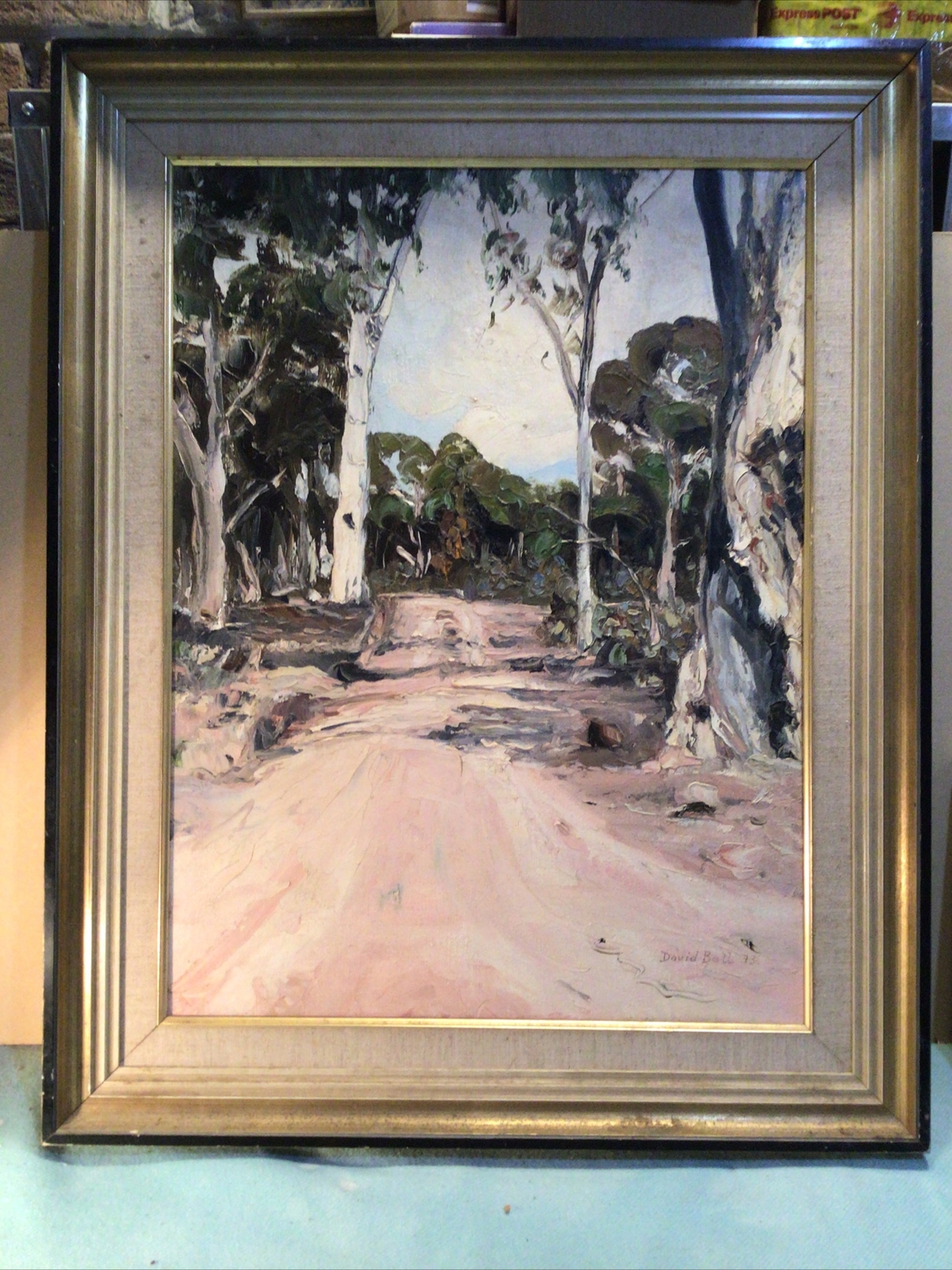 David Bell 1973 Snow Gums N.S.W Framed Oil Painting
