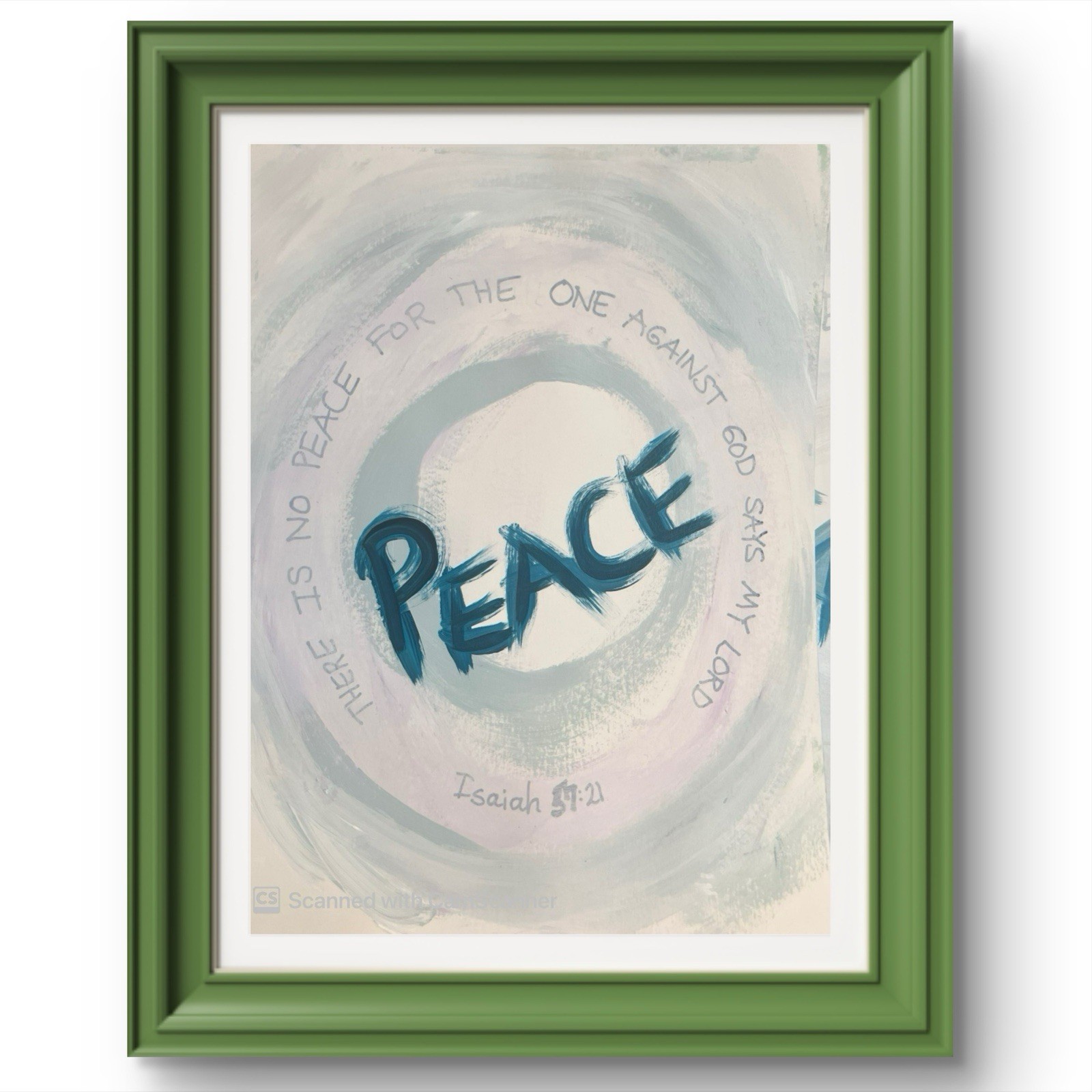 BLESSED#1003 Peace Art 11×14 Paper PEACE Original Modern Abstract Expressionism