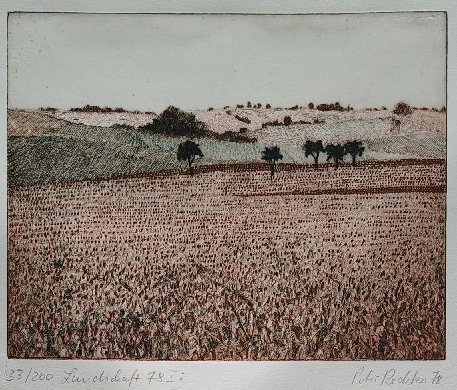 Peter Redeker Color Etching 1978 Signed And Numbered Art