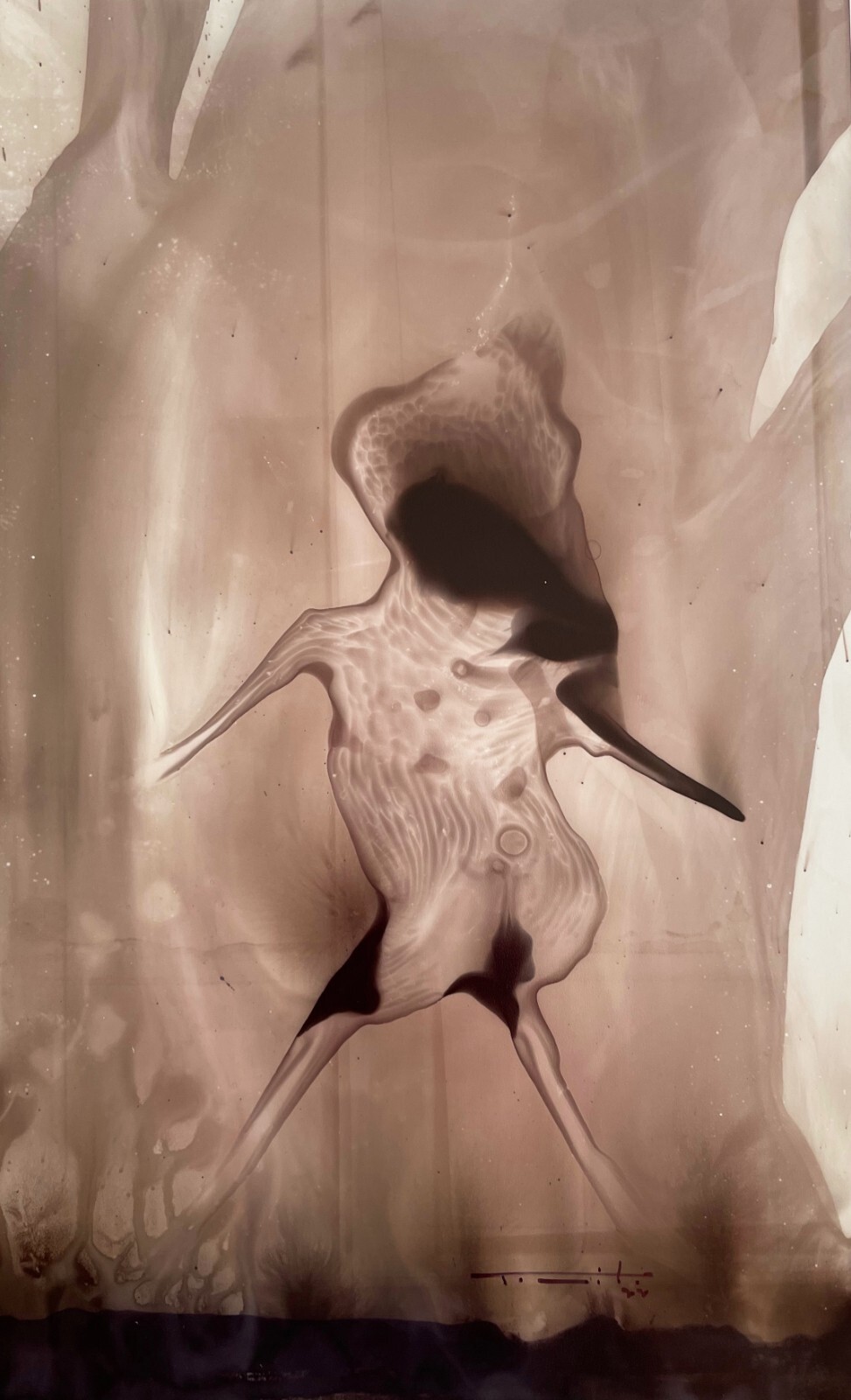 Tonito Original One of a Kind art painting.Organic realism.JOY.Lovely movement